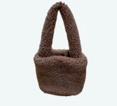 ブラウン ボア ミニ トートバッグ