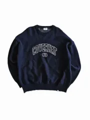 COVERNAT ネイビー アーチ ロゴ セーター XL