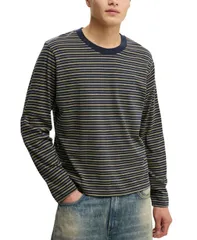 コットンオン メンズ トップス Tシャツ クロップド 長袖 COTTON Mens Cropped Fit LongSleeve TShirt Blue ブルー