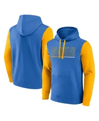 ファナティクス メンズ アウター パーカー・スウェット Fanatics Mens Powder BlueGold Los Angeles Chargers Outline Pullover Hoodie Blue Gold ブルー
