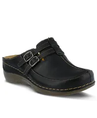 スプリングステップ レディース シューズ サンダル レザー Spring Step Happy MultiStrap Leather SlipOn Clogs with Buckle Detail and Removable Insole Black ブラック