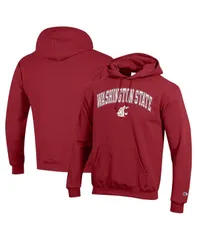 チャンピオン メンズ アウター パーカー・スウェット ロゴ フリース Champion MensCrimson Washington State Cougars Arched Logo Fleece Pullover Hoodie Crimson クリムゾン