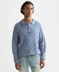 スコッチアンドソーダ メンズ アウター ニット・セーター 長袖 SCOTCH SODA Menstructure LongSleeve Sweater Blue ブルーのサムネイル