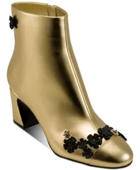 カール ラガーフェルド レディース シューズ ブーツ・レインブーツ KARLAGERFELD PARIS Womens Dalyn Fleur Booties Gold ゴールドのサムネイル