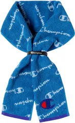 【人気商品】Champion(チャンピオン) マフラータオル スポーツタオル リストバンド 付き 抗菌 防臭 男の子 綿100% ユースロゴ(ブルー) 5065010100