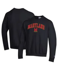 チャンピオン メンズ アウター パーカー・スウェット シャツ ロゴ Champion Mens Black Maryland Terrapins Arch Over Logo Pullover Sweatshirt Black ブラック