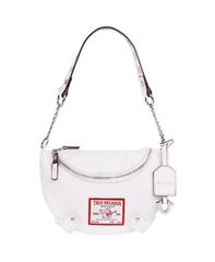 トゥルーレリジョン レディース バッグ デニム True Religion Chain Handle Denim Hobo White ホワイト