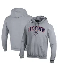 チャンピオン メンズ アウター パーカー・スウェット ロゴ フリース Champion Mens Heather Gray UConn Huskies Arched Logo Fleece Pullover Hoodie Heather Gray グレー