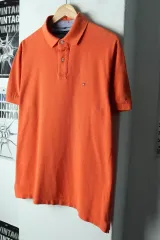 (L-XL) Tommy Hilfiger トミーヒルフィガー 半袖 KARA（カラ） Tシャツ スモールロゴ オレンジ - 17C31
