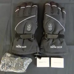 SNOW DEER スノーディア 電熱グローブ バッテリーセット 充電式 ヒーター手袋 ブラック 防寒 バイク ツーリング 釣り スキー 登山 アウトドア スポーツ 撥水 防風 メンズ レディース