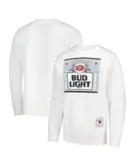 ミッチェルネス メンズ アウター パーカー・スウェット シャツ Mitchell Ness Mens x Bud Light White San Francisco 49ers The Crest Pのサムネイル