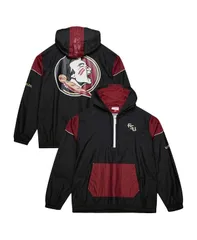 ミッチェルネス メンズ アウター ジャケット・ブルゾン パーカー Mitchell Ness Mens Black Florida State Seminoles Team 30 Anorak Halのサムネイル