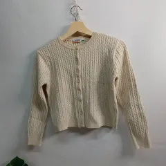 BRALTUNCONO アイボリー ケーブル編みカーディガン 85サイズ 秋冬 59579