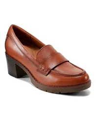 イージースピリット レディース シューズ パンプス ローファー Easy Spirit Womens Charli Casual SlipOn Loafers Medium Brown Leatherのサムネイル