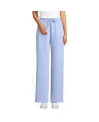 ランズエンド レディース ボトムス カジュアルパンツ ストレート パンツ トール Lands End Womens Tall Serious Sweats High Rise Relaxed Straight Leg Pants Light cornflowe