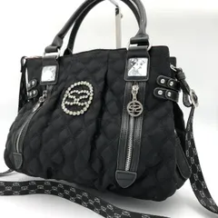 サボイ SAVOY キルティング 2way ハンドバッグ ショルダーバッグ 黒