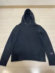 Champion パーカー ワンポイント ブラック メンズS相当 レディースM相当 サイズM