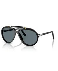 ペルソル レディース アクセサリー サングラス・アイウェア Persol Unisex Polarized Sunglasses PO0202S Black ブラックのサムネイル
