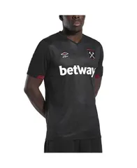 アンブロ メンズ トップス シャツ ジャージー Umbro Mens Black West Ham United 202425 Away Replica Jersey Black ブラックのサムネイル