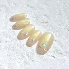 ネイルチップ　花束　シアーピンク　ウェディング　ブライダル　お呼ばれ　普段使い