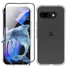 Google Pixel 9A ケース クリア ガラスフィルム付き 黄変防止 耐衝撃 米軍MIL規格 SGS認証 PC+TPU グーグルピクセル9a 対応 ケース 傷つけ防止 超薄型 軽量 透明 クリアケース スマホケース スマホカバー googleピクセル9