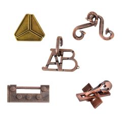 JUSTVEL 知恵の輪 知恵玩具 子供 大人 キャストパズル 立体パズル メタル 難しい セット 暇つぶし 脳トレ パズル (レベル1) [レベル1]