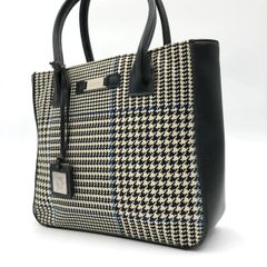 ローレンラルフローレン ハンドバッグ 千鳥格子柄 キャンバス レザー 鞄