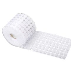 【新着商品】Rimikuru 丸型 面ファスナー 直径10mm 500組セット オスメス マジックテープ 強力 粘着 丸 (ホワイト)