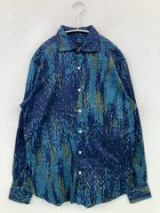 TOMORROWLAND トゥモローランド シャツ/ブラウス MEDIUM ネイビー コットン その他総柄 ミドル丈 長袖 レギュラーカラー