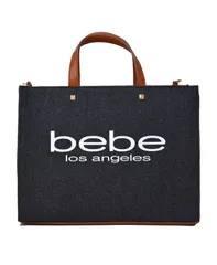 ベベ レディース バッグ デニム Bebe Rian Denim Tote Bag Dark Denim デニムのサムネイル