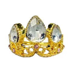 ティアラ リング ゴールド 指輪 王冠 クラウン 姫 プリンセス 冠 ロイヤル