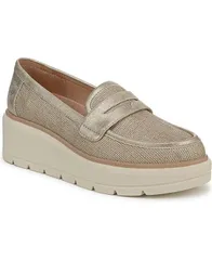 ドクター・ショール レディース シューズ スリッポン・ローファー プラットフォーム ローファー Dr Scholls Womens Nice Day Max Platform Lug Sole Loafers Gold Faux Leather ゴールド