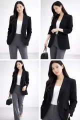 レディース ブラック スーツ ジャケット
