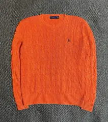 ポロ ラルフローレン ケーブルニット オレンジ M