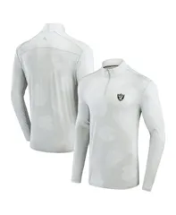 トッミーバハマ メンズ アウター パーカー・スウェット シャツ Tommy Bahama Mens Gray Las Vegas Raiders Delray Frond IslandZone QuarterZip Sweatshirt Gray グレー