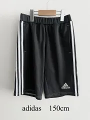 adidas　アディダス　ハーフパンツ　150cm　男の子用　ブラック×ホワイト　パンツ　スポーツウエア　ボーイズ　男児　子供服　送料込み　3408048