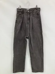 CLASSICAL ELF クラシカルエルフ デニムパンツ L グレー フルレングス 無地 ワイド・ルーズ テーパード ハイウエスト ヴィンテージ