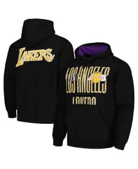 ミッチェルネス メンズ アウター パーカー・スウェット Mitchell Ness Mens Black Distressed Los Angeles Lakers Hardwood Classicsのサムネイル
