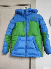 THE NORTH FACE ザノースフェイス キッズ ダウン 130 ブルー/グリーン