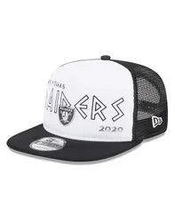 ニューエラ メンズ アクセサリー 帽子 New Era Mens White Black Las Vegas Raiders Banger 9FIFTY Trucker Snapback Hat White Black ホワイト
