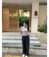 LEARVE 허밍 パイナップル ウール ニットパンツ グレー (新品)