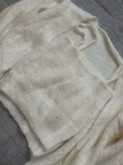 白アンゴラニットカーディガンセット