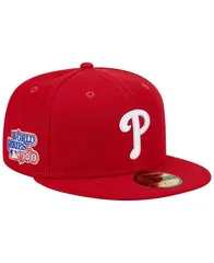 ニューエラ メンズ アクセサリー 帽子 New Era Mens Red Philadelphia Phillies 1980 World Series Team Color 59FIFTY Fitted Hat Red レッド