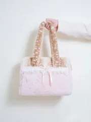 新品/予約購入 ギャル力満点ピンクファーレースリボントートバッグ