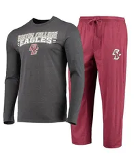 コンセプツ スポーツ メンズ トップス Tシャツ パンツ シャツ Concepts Sport Mens Maroon Heathered Charcoal Boston College Eagles