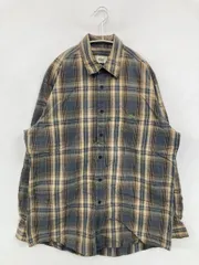 LACOSTE ラコステ シャツ/ブラウス M ネイビー チェック柄 ワンポイント ブランドロゴ ミドル丈 長袖 レギュラーカラー