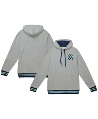 ミッチェルネス メンズ アウター パーカー・スウェット パイル Mitchell Ness Mens Heather Gray Seattle Kraken Classic French Terryのサムネイル
