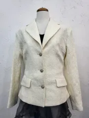 アイボリー色 レディース スーツ ジャケット/f