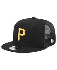 ニューエラ メンズ アクセサリー 帽子 New Era Mens Black Pittsburgh Pirates Team Color Trucker 9FIFTY Snapback Hat Black ブラック