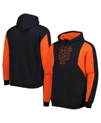 ミッチェルネス メンズ アウター パーカー・スウェット カラーブロック フリース Mitchell Ness Mens Black and Orange San Francisco Giants Coのサムネイル